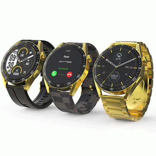 Haino Teko G10 Max Golden Watch (3 Straps in 1)